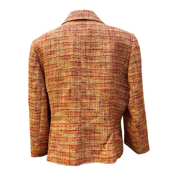 NWT Tahari Arthur S. Levine Tweed Suit Ensemble In Orange Size 16 - Picture 4 of 14